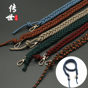 手提手拧绳带子多彩编织包包肩带挂绳细斜跨手工编绳子包带配件
