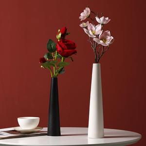 细长花瓶陶瓷客厅插花家居装饰茶几桌面摆件感拍照道具小物件包邮