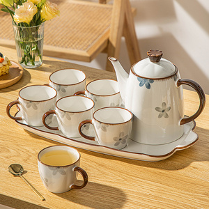 2024新款高颜值茶壶凉水壶茶具耐高温陶瓷大容量水具套装家用客厅
