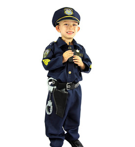 儿童警察服高级警官扮演小孩游戏套装男女孩万圣节派对服饰