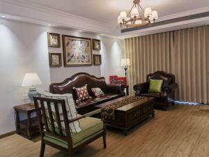 美式全实木真皮沙发高端奢华复古欧式大气咖啡色家具2024新款家居