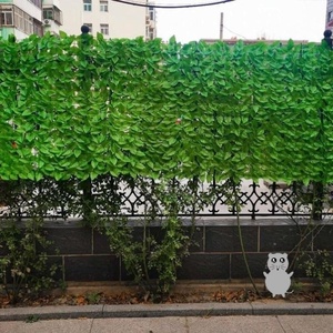 墙面挂饰植物仿真栏杆篱笆叶阳台遮挡吊顶花园庭院围栏仿真花装饰