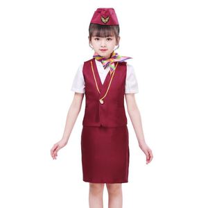 儿童空姐服装女童套装空姐空少制服演出服空乘角色职业体验表演服