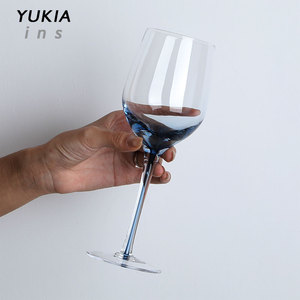 水晶特殊工艺 内部蓝芯能到快乐星球/中古玻璃红酒杯葡萄酒高脚杯