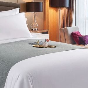 酒店床尾巾纯色简约民宿床尾盖毯床盖素色盖毯床品18m15米床