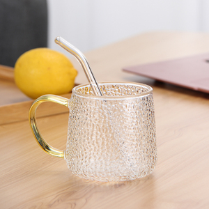伟升耐高温玻璃泡茶杯家用办公透明简约柠檬玻璃杯喝水杯功夫茶杯