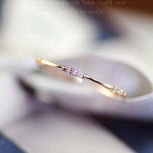 新款9颗碎钻简约戒指镀精致小清新时尚珠宝指环尾戒