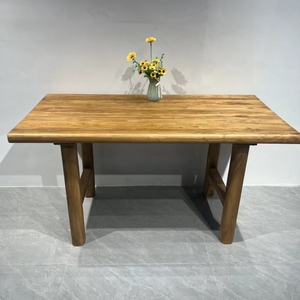 老榆木桌子实木板家用原木桌面吧台长桌书桌复古茶桌茶台长条餐桌