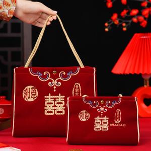 红包结婚专用手提包万元红包袋陪嫁新娘中式红色婚包结婚用品大全