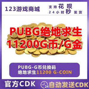 PUBG绝地求生11200G币金币商城充值点卷gb兑换码吃鸡游戏币CDK