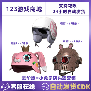 PUBG绝地求生皮肤小兔学院头盔套装二三级1级2级3级吃鸡CDK兑换码