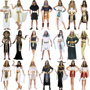 万圣节尼罗河国王希腊公主服装 成人男COS古埃及法老艳后长袍衣服