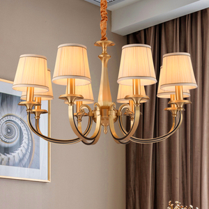 品牌美式吊灯客厅灯全铜大气欧式餐厅卧室灯现代简约复古灯具灯饰