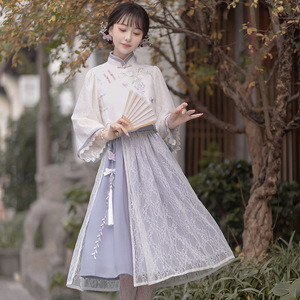 紫藤思原创正版中国风改良汉元素套装春秋新中式汉服民国风复古女