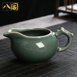 哥窑茶海公道杯开片冰裂釉纹功夫茶具分茶器中式均杯防烫茶道家用
