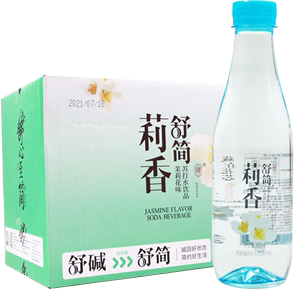 舒简苏打水饮料385ml*15瓶整箱茉莉花味无糖弱碱性饮用水餐饮饮品