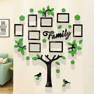 家庭卡通相框树温馨3d立体墙贴客厅卧室装饰贴画儿童房照片墙布置