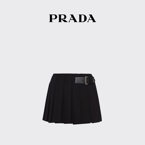 Prada/普拉达女士华达呢迷你半身裙裙子