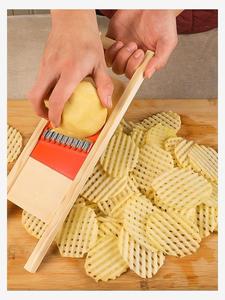 薯格切片器切菜切片厨房神器创意狼牙土豆波浪刀工具网花薯格擦子