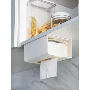 冰箱纸巾盒磁吸客厅置物架北欧简约ins收纳盒创意家用壁挂抽纸盒