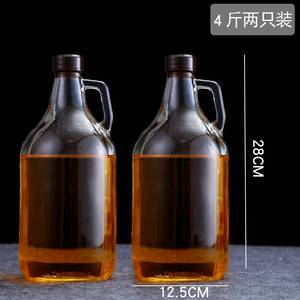 油罐 厨房 家用储油瓶大容量玻璃油壶10斤花生油食用油桶5L装油瓶