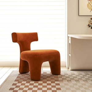 现代轻奢餐椅创意网红小户型餐厅个性单椅异形单人沙发儿童椅卧室
