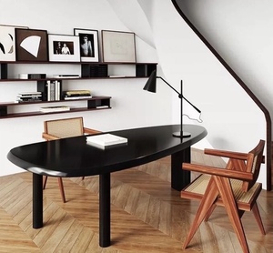 轻奢创意设计师办公桌极简全实木书桌时尚会议桌个性电脑桌工作台