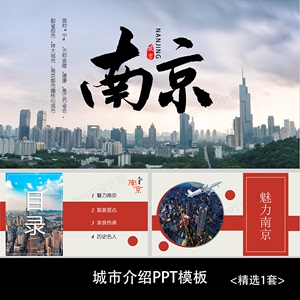 一套南京城市印象旅游攻略风景文化推广介绍（包含内容）PPT模板