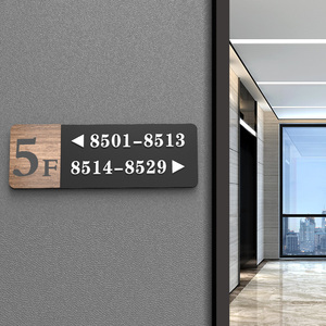 楼层号单元牌电梯出口房号指示牌楼道数字提示牌子楼道标识牌定制