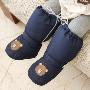 冬季婴儿棉鞋子高帮加厚长筒新生儿保暖靴子加绒男宝宝软底防掉