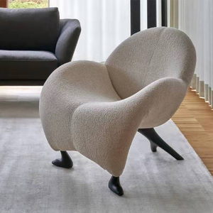 现代新款北欧艺术玻璃钢异形单人沙发椅简约创意客厅酒店休闲椅子