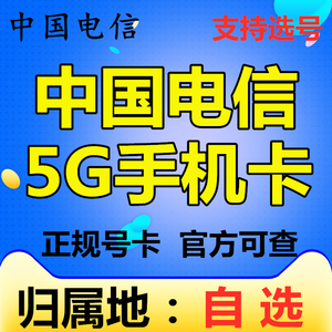 湖北电信襄阳孝感4G5G手机电话号码卡老人卡低月租