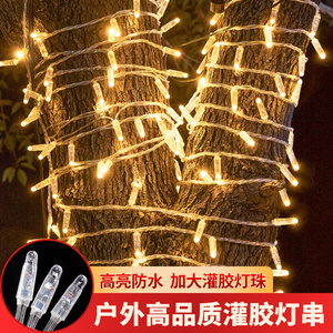LED灌胶灯串超亮加粗高满天星节日防水户外街道绕树亮化装饰串灯