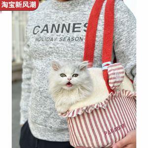 猫包秋冬宠物单肩包小型狗外出短绒保暖舒适防应激便携式手提包包