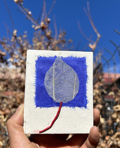 尼泊尔 一片树叶 彩色艺术 文艺 礼品 手工洛卡纸笔记本 记事本