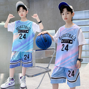 儿童短袖篮球服新款夏季速干套装中大童小学生运动服篮球衣夏装潮