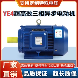 YE4超高效电机0.75KW-7.5千瓦高效节能三相异步电机国标电机立式