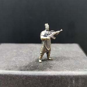 黄铜 金属 秦始皇 兵马俑 现代战争手办兵人模型模型摆件创意礼品