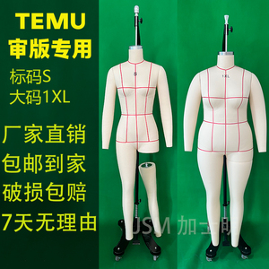 TEMU跨境服装标码S码人台 欧美版型女装试衣人台