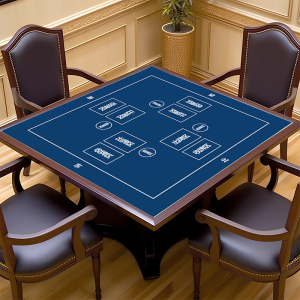 掼蛋桌垫专用比赛夺掼王不滑牌惯蛋加厚桌布蓝绿纯色专业可定制