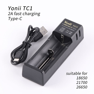 yonii TC1 2A 充电器 TYPE-C 适用18650 26650 21700电池