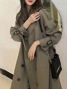 SANDRO SUYA专柜法式高端风衣外套女2023春新款小个子中长女大衣