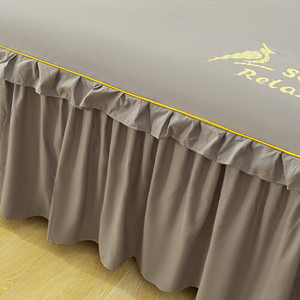 床裙式床罩单件防尘保护套1.5m1.8米2床笠床单防滑床套罩阳光驼12