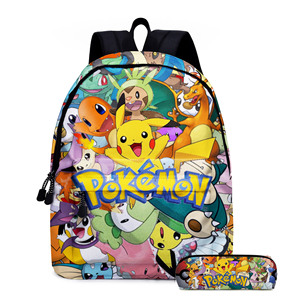 现货pikachu宠物精灵pokemon皮卡丘卡通动漫中小学生书包儿童背包