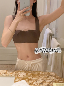 一片式无痕抹胸内衣女小胸聚拢上托收副乳防移位无钢圈舒适文胸