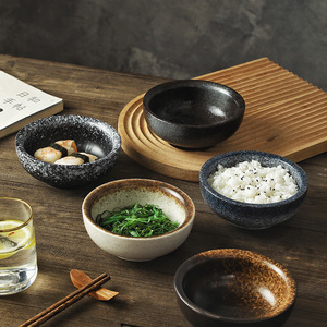 日式米饭碗石锅加厚5寸陶瓷碗甜品碗不手烫隔热喝粥碗吃饭碗单个