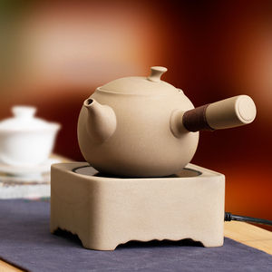 品陶堂侧把煮茶壶电陶炉煮茶套装小型煮茶器陶壶煮茶炉 煮茶专用