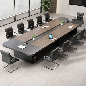 会议桌现代简约开会小型洽谈长条桌工作台办公培训会议室桌椅组合