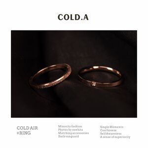 【COLD.A】誓约/钛钢戒指不掉色高级感男女对戒小众设计氚气尾戒