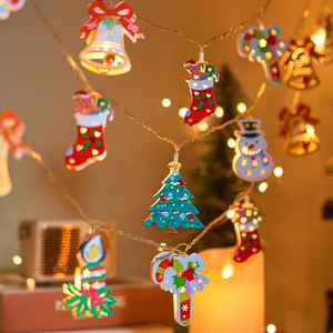 圣诞节led彩灯装饰灯儿童房间布置橱窗挂件氛围灯圣诞老人星星灯